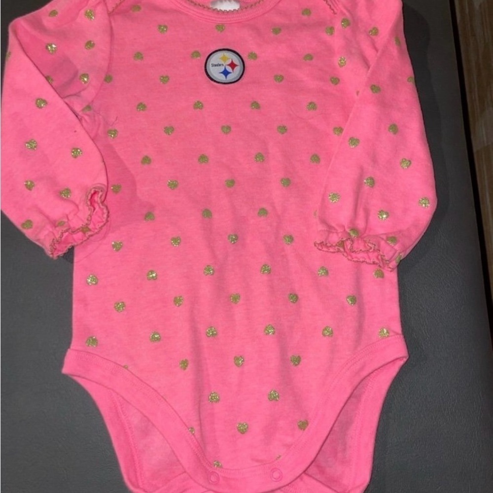 Pittsburgh Steelers long sleeve onesie infant size 18 months hot pink